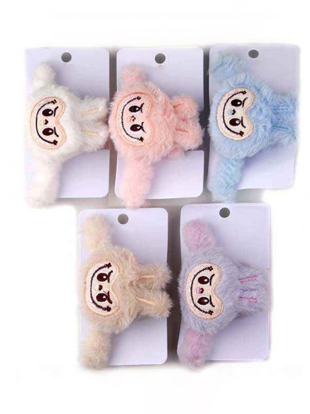 Fluffy Monster Bunny Plush Doll Hair Claw Clips
